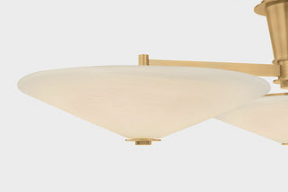 Corbett Lighting Cologne LED Flush Mount, Vintage Brass, 45.25"Dx12"H