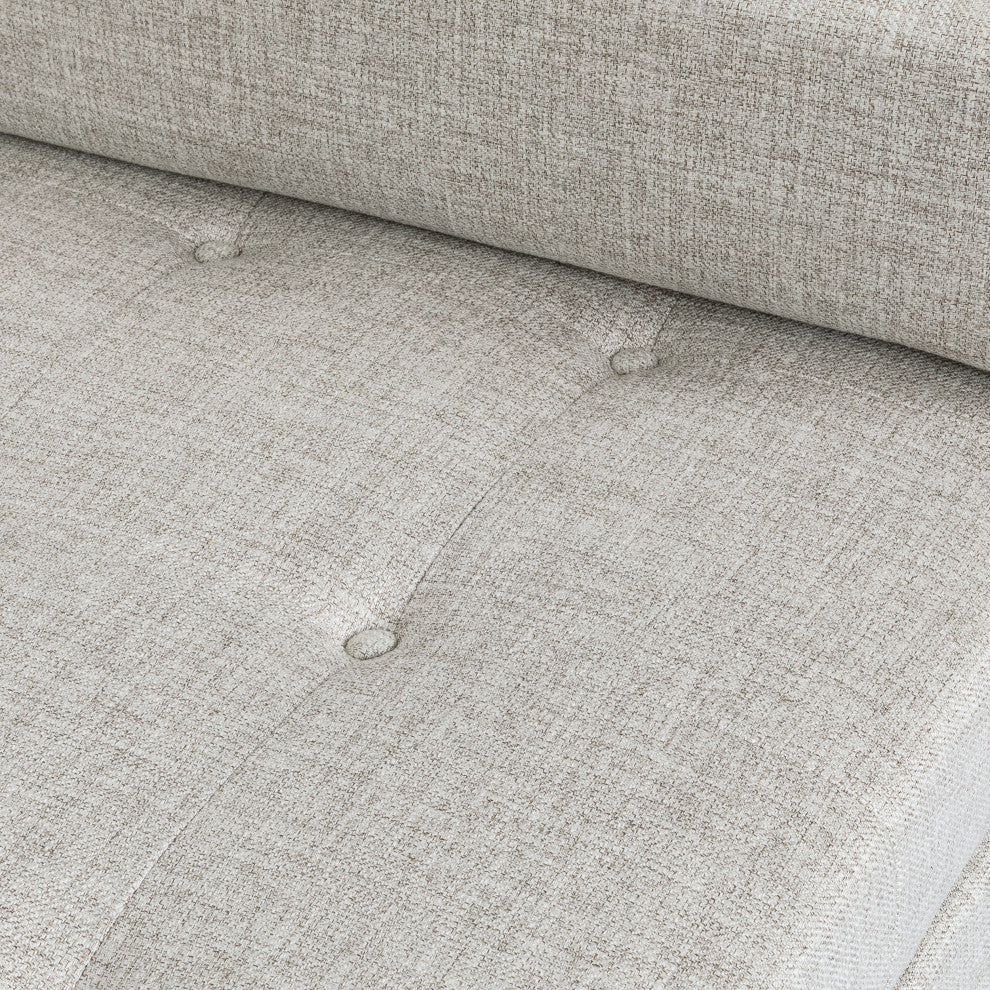 Tiltonsville Mid-Century Tufted Double End Chaise Lounge with Bolster Pillows