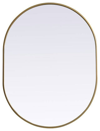 Elegant Lighting MR2A3040 Asha 30" W x 40" H Modern Oval Bathroom - Brass