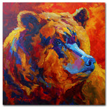 Marion Rose 'Grizz Portrait II' Canvas Art, 18" x 18"