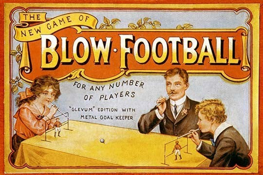 The New Game of Blow Football- Canvas Poster 20" x 30"