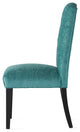 GDF Studio Clark Soft Fabric Dining Chairs, Set of 2, Teal Green