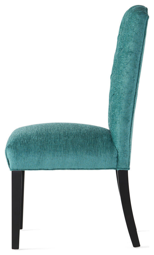 GDF Studio Clark Soft Fabric Dining Chairs, Set of 2, Teal Green