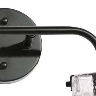 LNC Modern 2-Light Black Bathroom Vanity Light With Globe Glass Shade