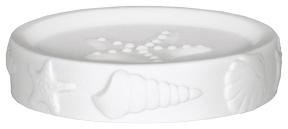 White Porcelain Bathroom Accessories Set, Starfish, Soap Dish