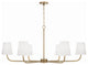 Brody 6-Light Chandelier, Aged Brass