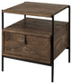 24" Brown Solid Wood Square End Table