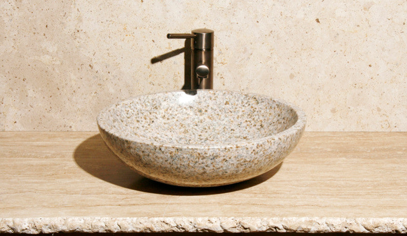 V-VR165 Desert Yellow Polished Vessel Sink