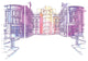 "Old City Street" Canvas Print, 4 Panels