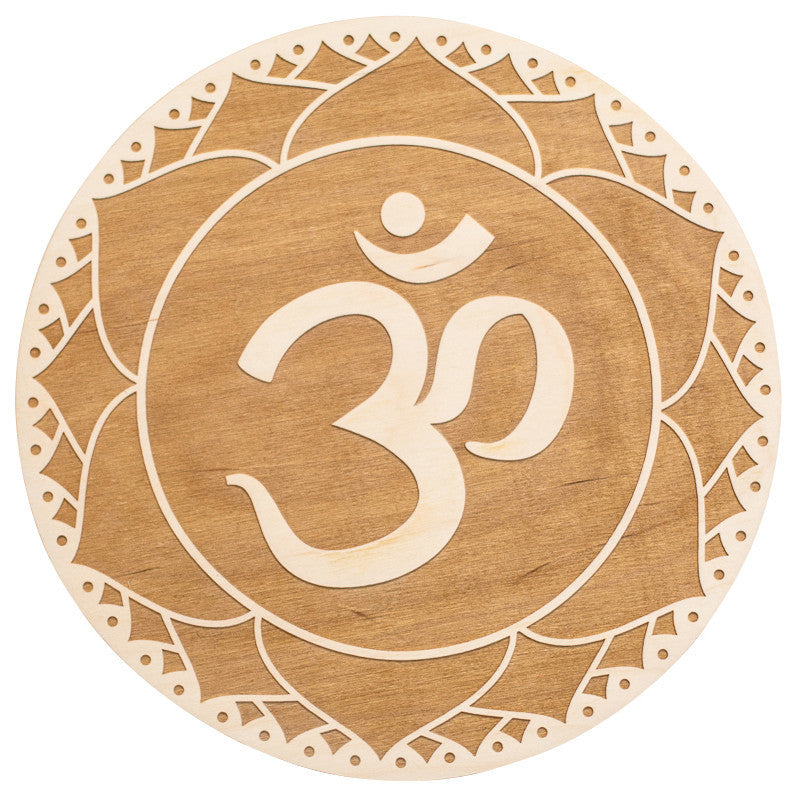 Crown Chakra Engraved Wood Sign, 12"x12"