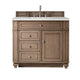 Bristol 36" Single Vanity, Whitewashed Walnut, Lime Delight Quartz