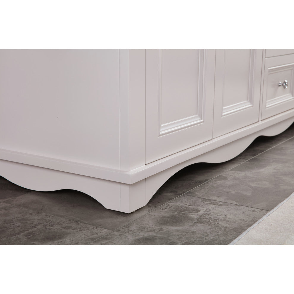 Legion Furniture WS2512 Series Bathroom Sink Vanity, Dreamy White, 72", Artificial Stone Top, Double Sink