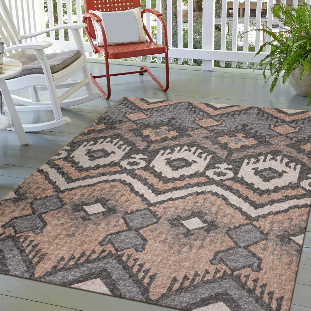 Indoor/Outdoor Sedona SN2 Bison Machine Washable 5' x 7'6" Rug