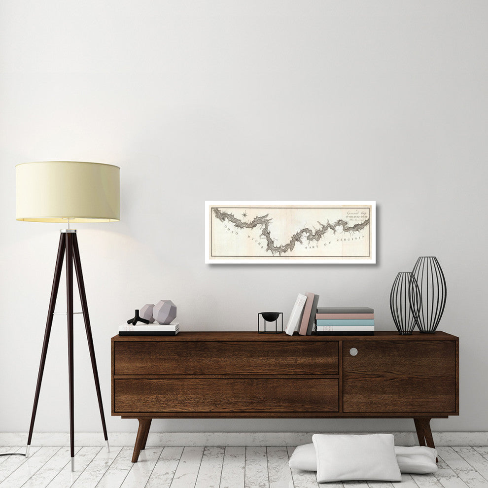"A General Map of the River Ohio, Plate 2, 1796" Paper Art, 42"x15"