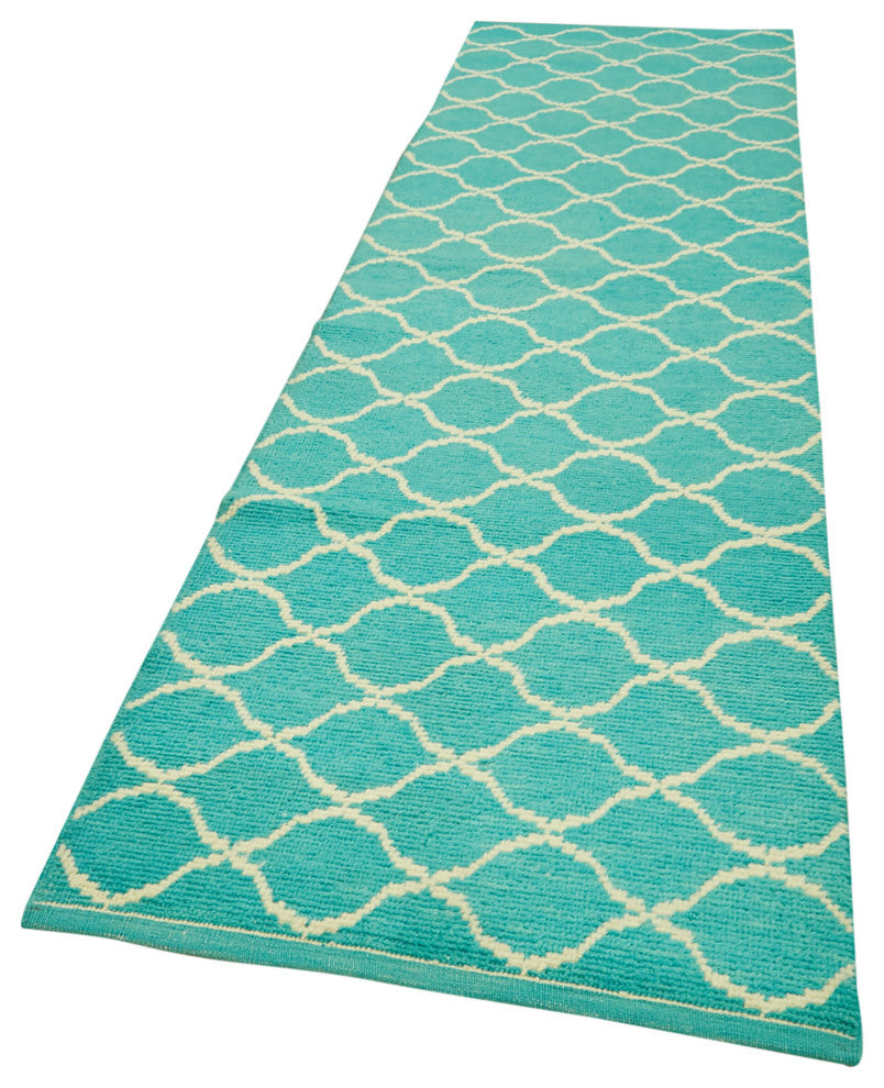 Rug N Carpet - Handmade Unique 3' 1" x 11' 10" Moroccan Runner Rug