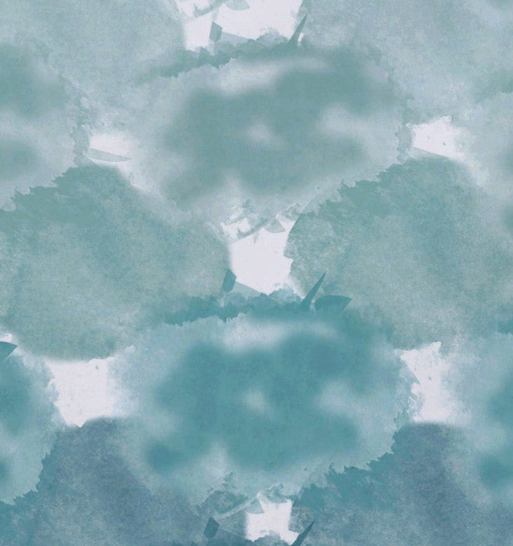 Beach Clouds, Geometric Print Placemat, Set of 4, Teal