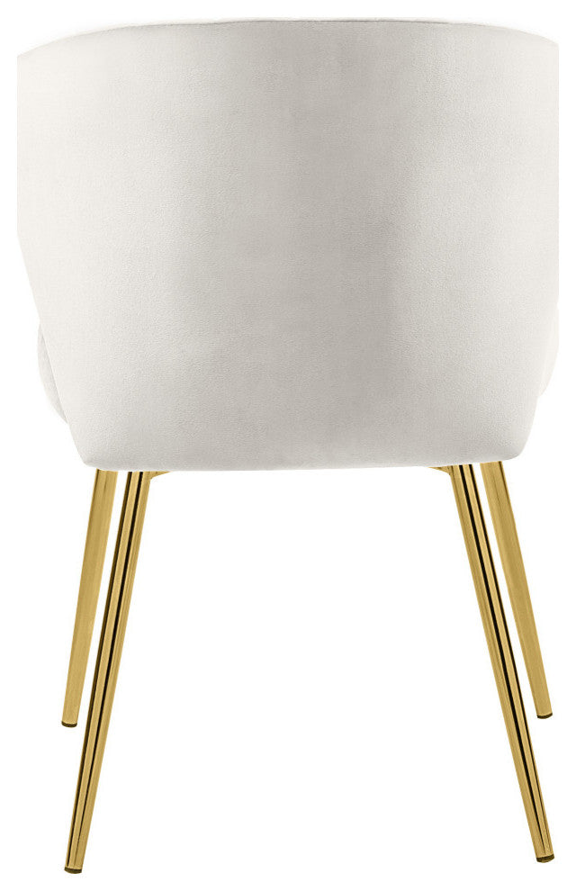 Finley Tufted Velvet Dining Chairs With Rich Gold Legs (Set of 2)