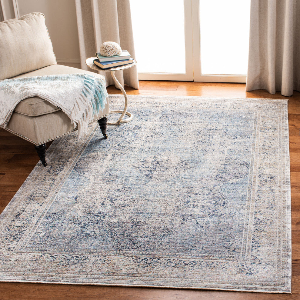 Safavieh Dream Collection DRM492 Area Rug, Blue/Grey, 9'x12'