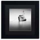 "Barco Hundido" Matted Framed Canvas Art by Moises Levy
