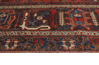 Fine Vintage Distressed Ulvelaik Red/Navy Rug, 10'7 x 14'1