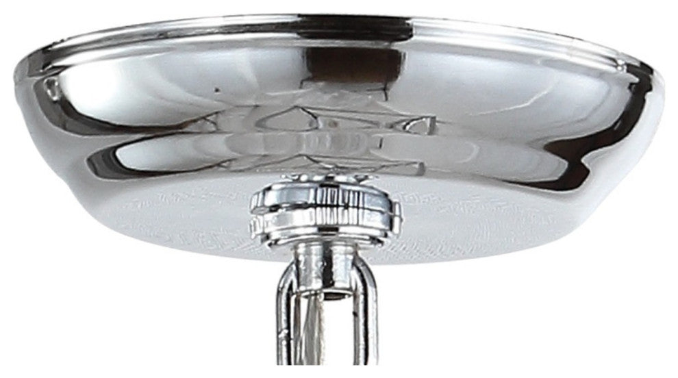 Pagoda Lantern Metal LED Pendant, Chrome, 12"