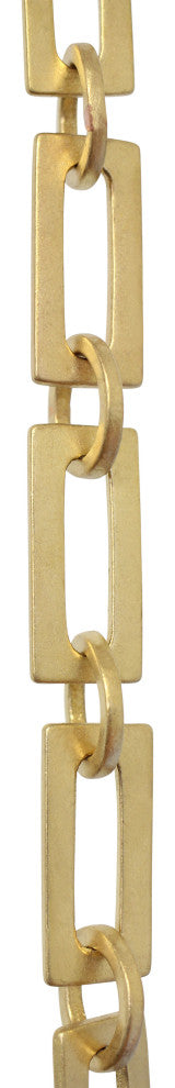 RCH Hardware Brass Rectangle Chandelier Chain, 3', Acid Dipped, W38