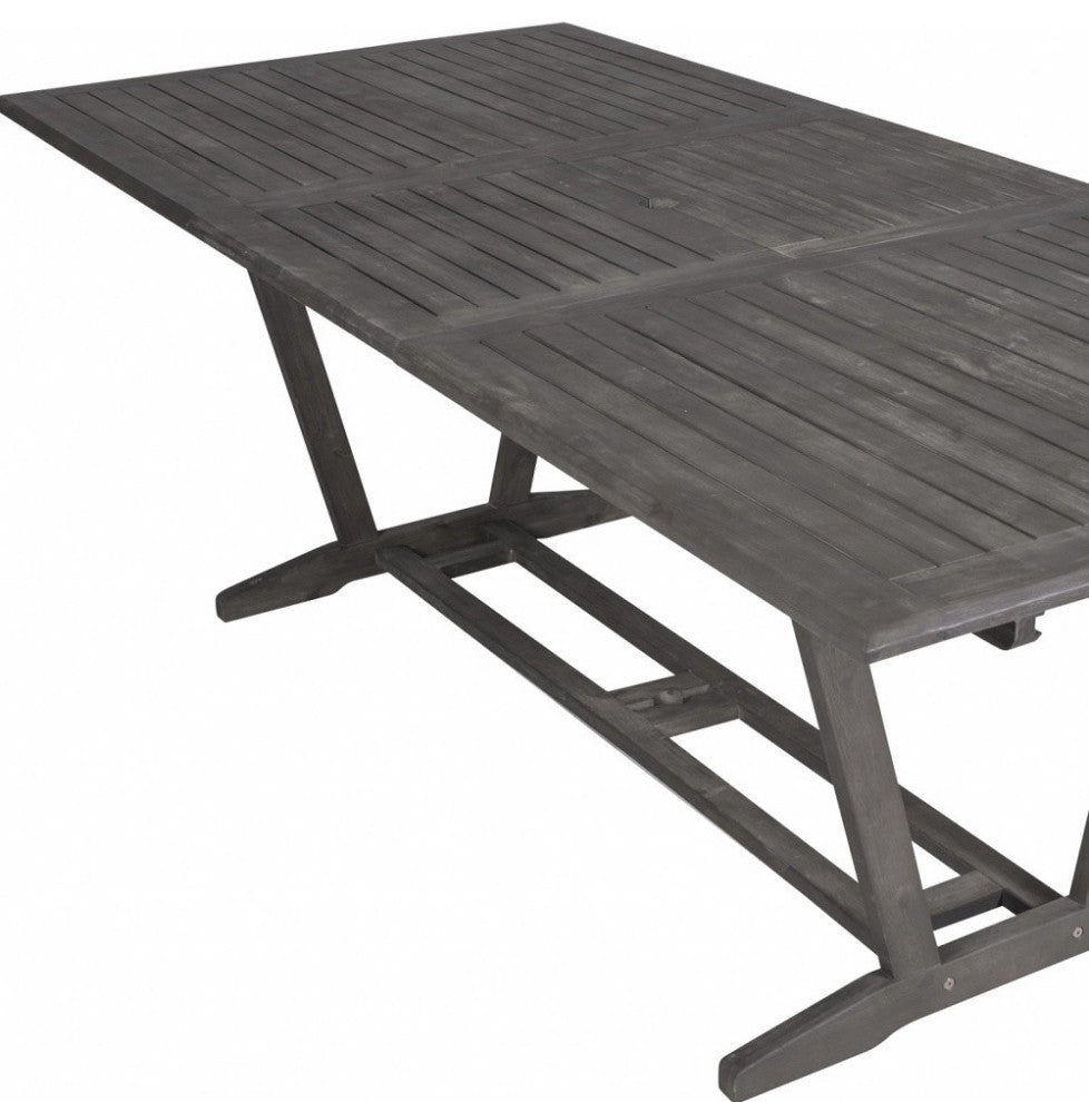 Distressed Gray Extendable Dining Table