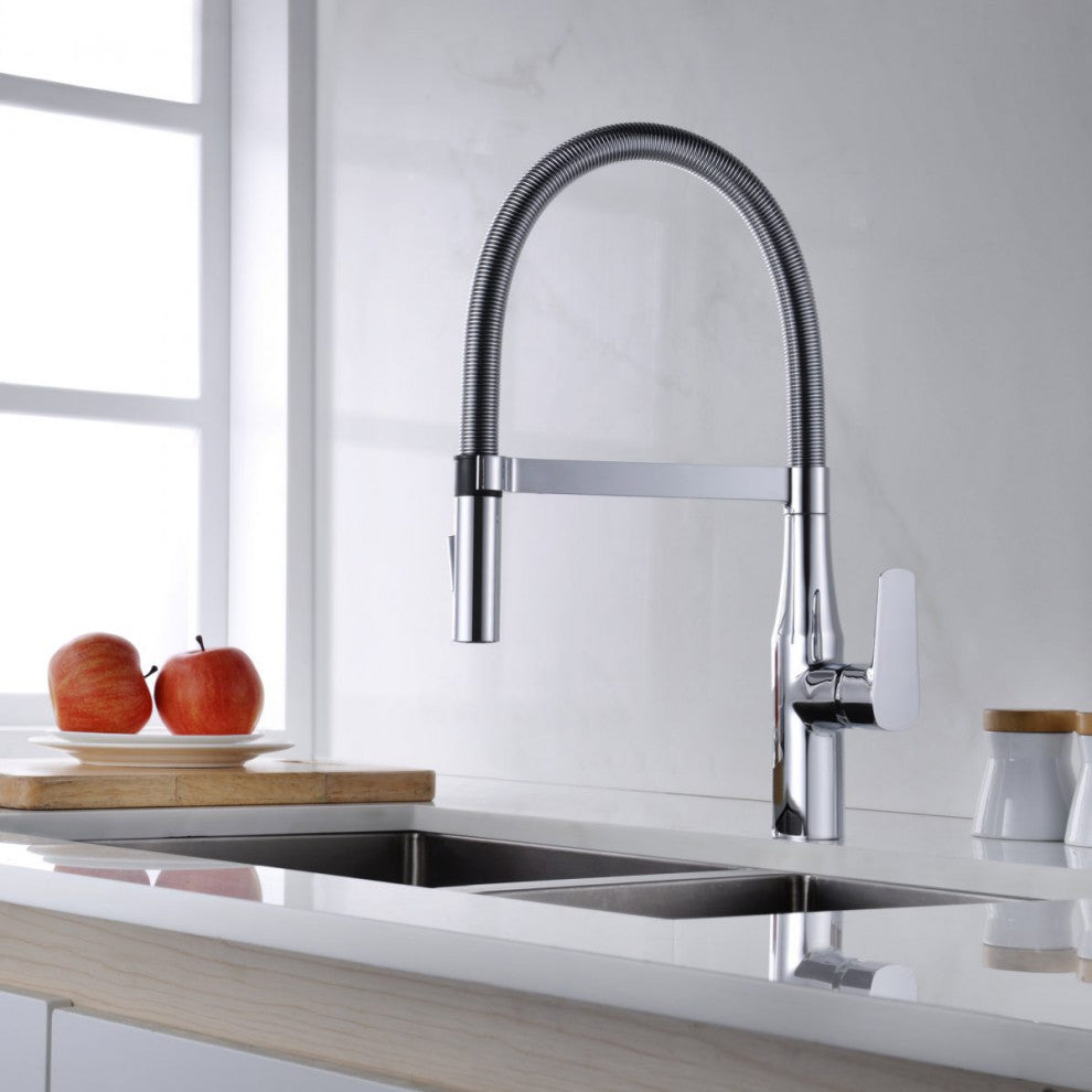 Dowell 8002/016 Series Single Handle Kitchen Faucet/Sprayer Chrome