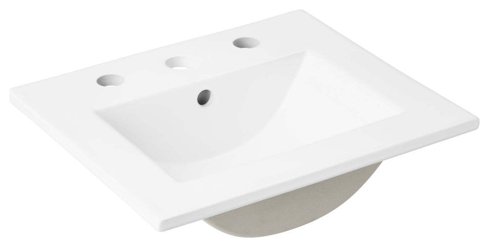 Chaucer 18" Bathroom Vanity - White White