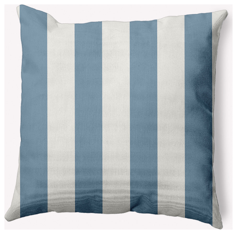 26x26" Graduated Stripe Nautical Decorative Indoor Pillow, Dusty Smoke