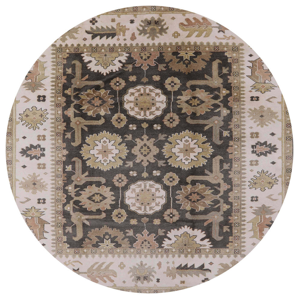 Ahgly Company Indoor Round Mid-Century Modern Area Rugs, 4' Round