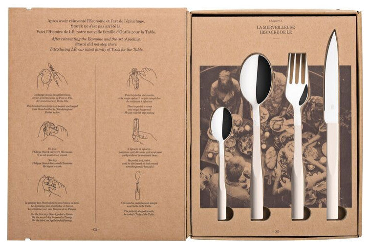 Degrenne L'Econome Starck Colored Flatware, 24 Pieces Set