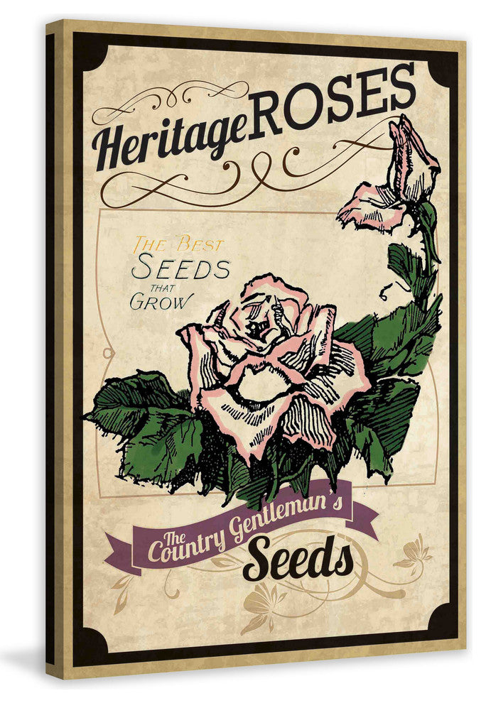 "Flower Packet Roses" Painting Print on Canvas