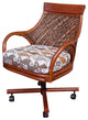 Bermuda Tilt Swivel Caster Chair In Sienna With Escapade Sand