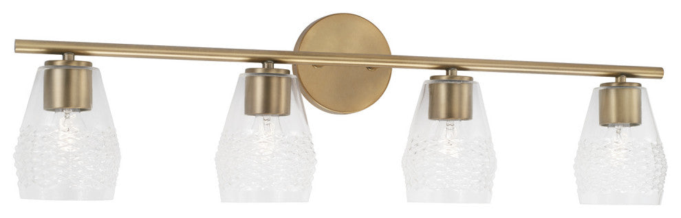 Capital Lighting, 145041AD-524, 32.5"Wx9.5"H 4-Light Vanity
