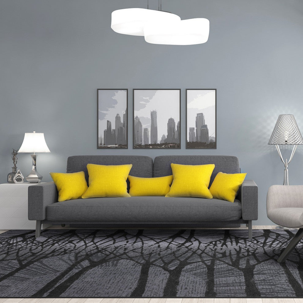 Woodland Way 5'4" X 7'8" Area Rug, Color Fog