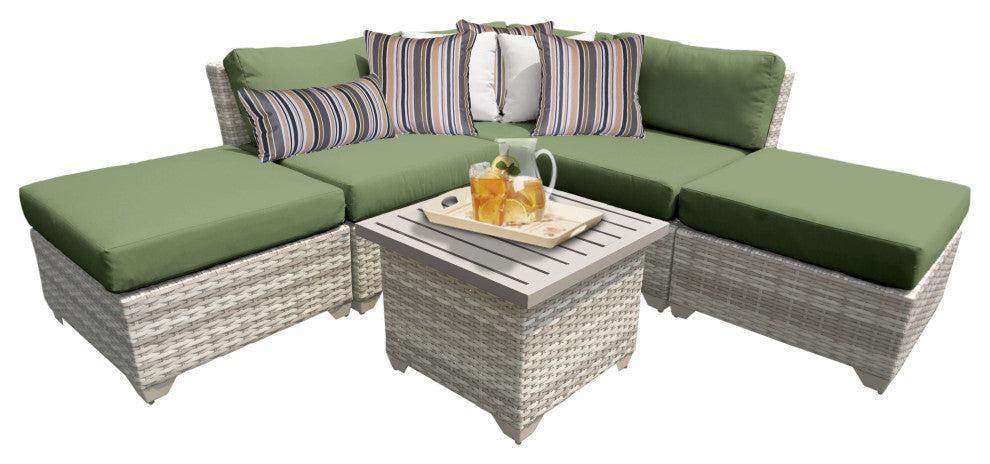 Fairmont 6 Piece Outdoor Wicker Patio Furniture Set 06f