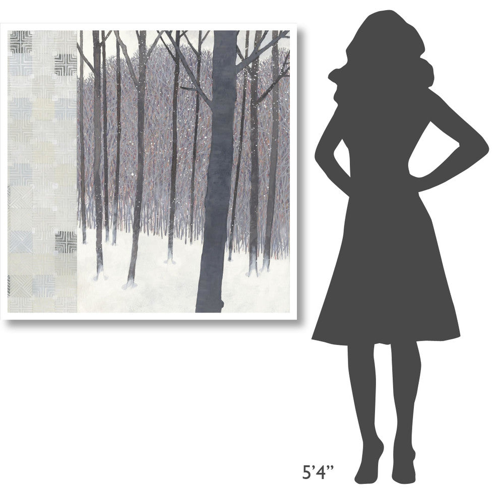 "Winters End Flurries" Digital Paper Print by Kathrine Lovell, 42"x42"