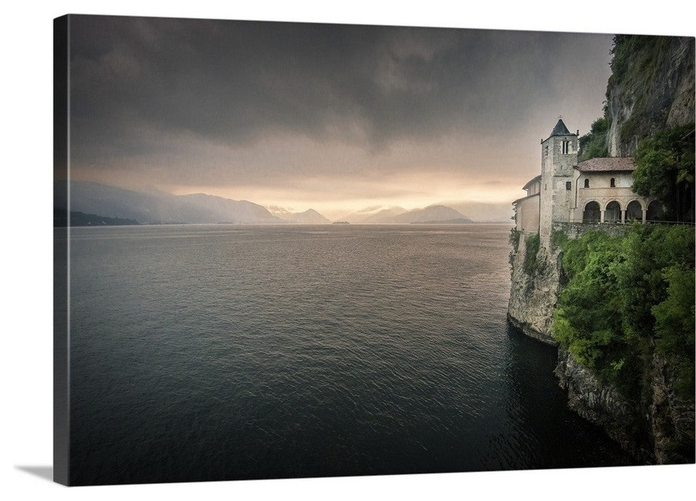"Santa Caterina del Sasso" Wrapped Canvas Art Print, 24"x16"x1.5"