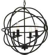 Elegant Lighting LD4006D18 Octavia 4 Light 18"W Taper Candle - Dark Brown