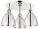 Ballston Dome-3 Light 19" Flush Mount-Polished Nickel, Polished Nickel Shade