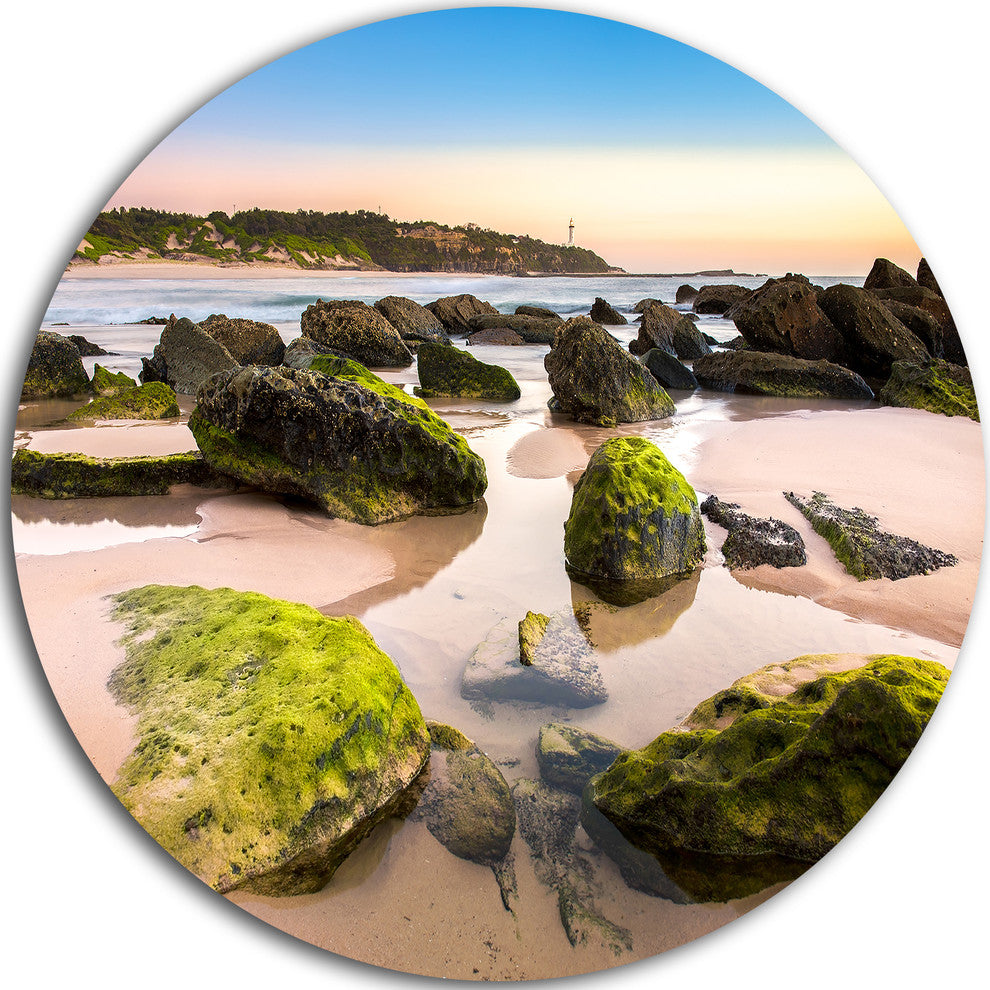 Amazing Landscape At Noraha Head, Seashore Round Wall Art, 36"