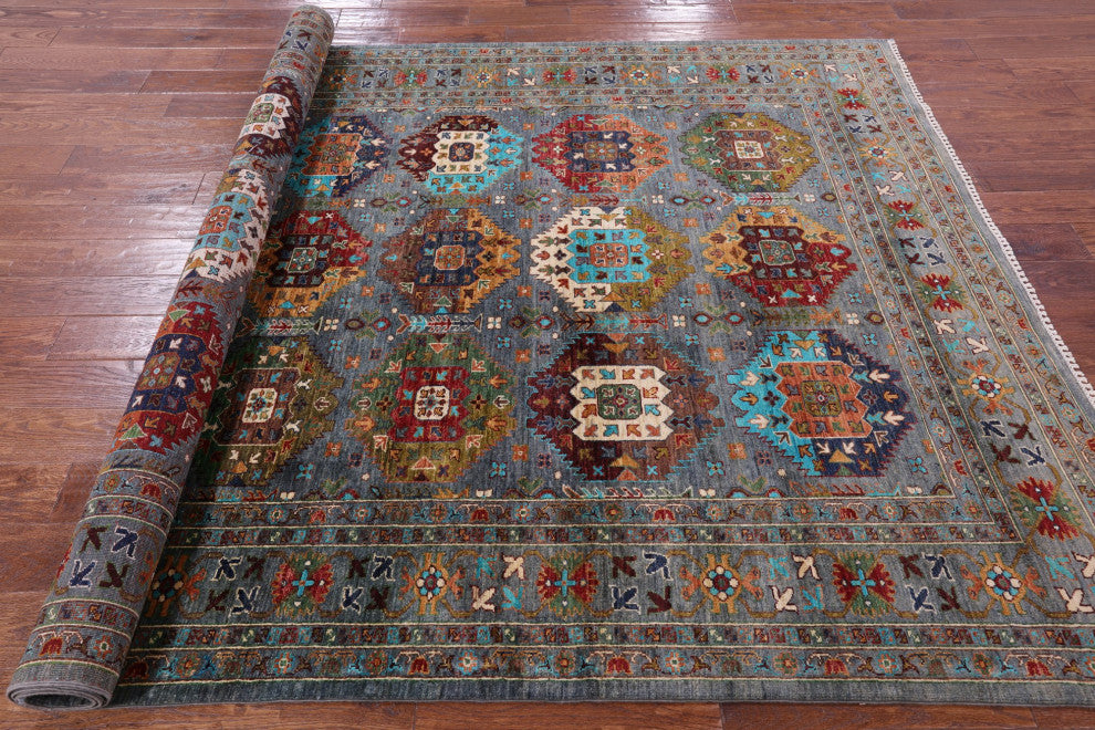 Fine Turkmen Handmade Rug 6' 6" X 9' 4" - Q12493