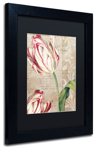 Color Bakery 'Tulips' Matted Framed Art, Black Frame, Black Mat, 11x14