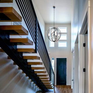 Libby Langdon for Crystorama Sylvan 8 Light Black Forged Chandelier