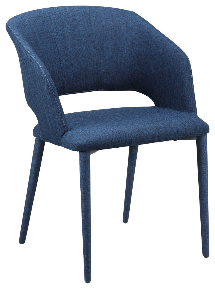 Retro William Dining Chair Navy Blue - Blue