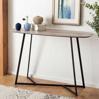 Safavieh Arrington Console Table, White Oak/Black