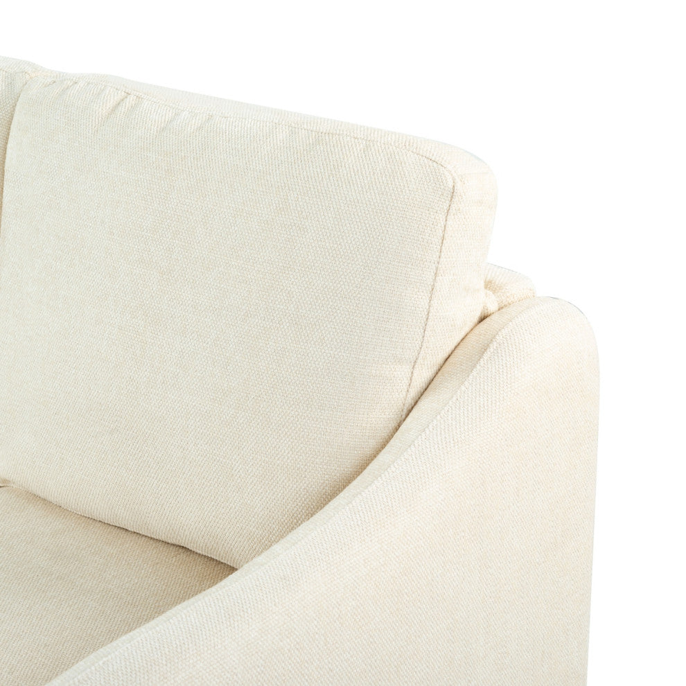 Safavieh Couture Edalynn Modern 3 Seater Sofa, Creme