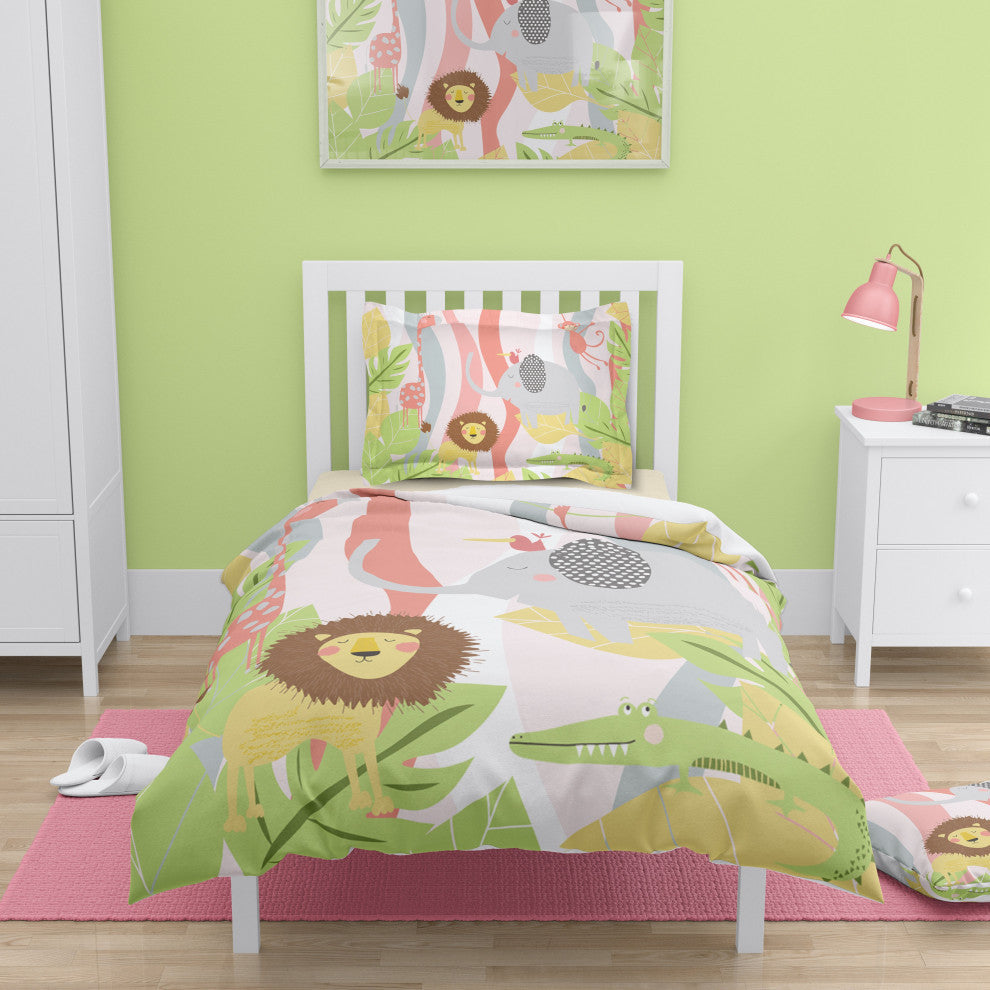 Jungle Pals Pink Comforter