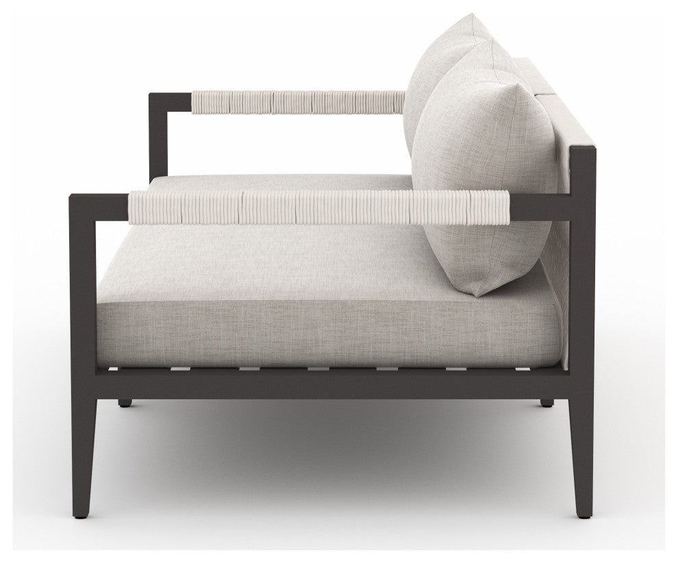 Sherwood Outdoor Sofa-63"-Bronze/Stone